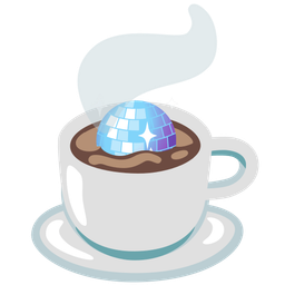 Hot beverage and Mirror ball