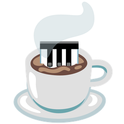 Hot beverage and Musical keyboard