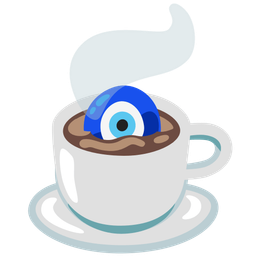 Hot beverage and Nazar amulet