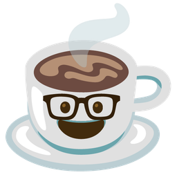 Hot beverage and Nerd face