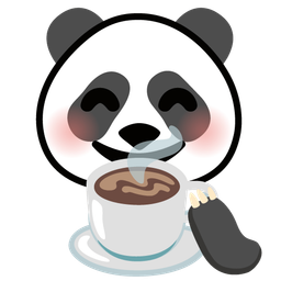 Hot beverage and Panda