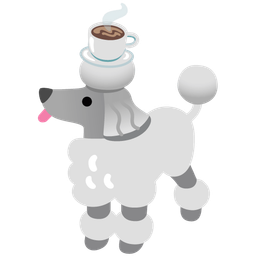 Hot beverage and Poodle