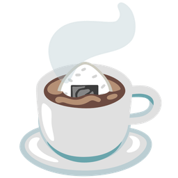 Hot beverage and Rice ball