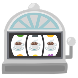 Hot beverage and Slot machine