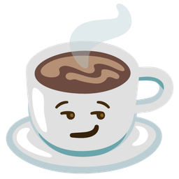 Hot beverage and Smirking face