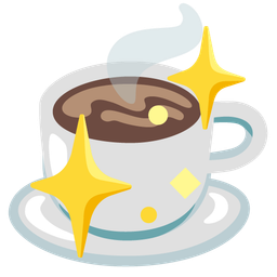 Hot beverage and Sparkling heart