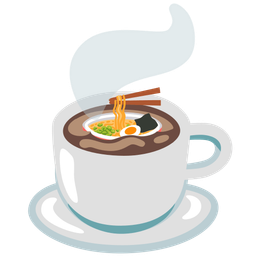 Hot beverage and Steaming bowl