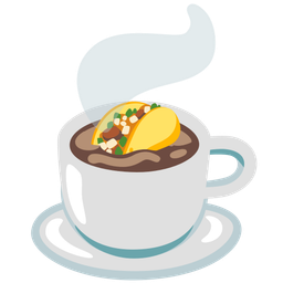 Hot beverage and Taco