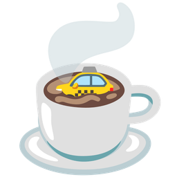 Hot beverage and Taxi
