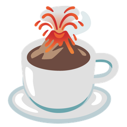 Hot beverage and Volcano