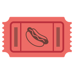 hot dog and admission tickets