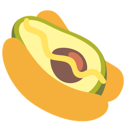 hot dog and avocado