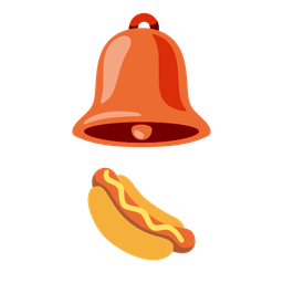 hot dog and bell