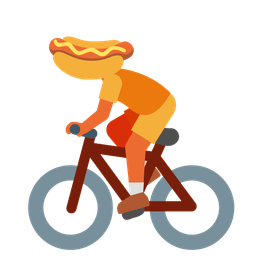 hot dog and bicycle