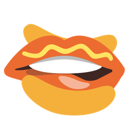 hot dog and biting lip