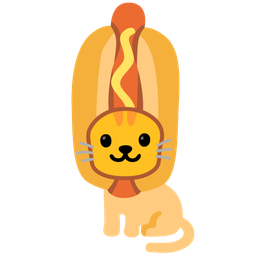 hot dog and cat face
