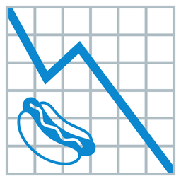 hot dog and chart decreasing