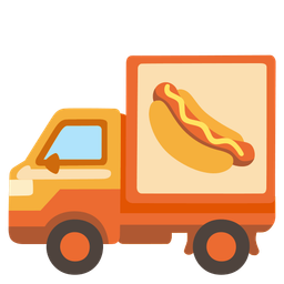 hot dog and delivery truck