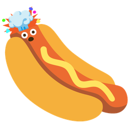 hot dog and exploding head