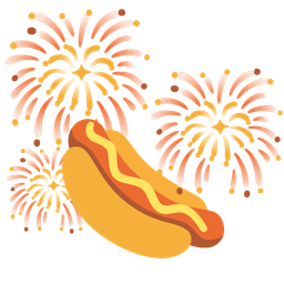 hot dog and fireworks