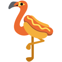 hot dog and flamingo