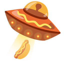 hot dog and flying saucer