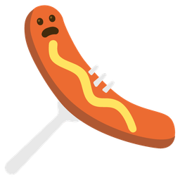 hot dog and fork and knife with plate