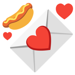 hot dog and love letter