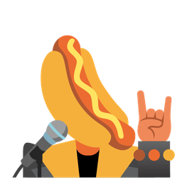 hot dog and microphone