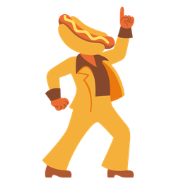 hot dog and mirror ball