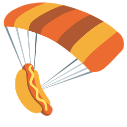 hot dog and parachute