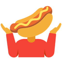 hot dog and person shrugging
