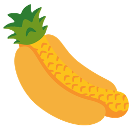 hot dog and pineapple