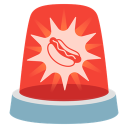 hot dog and police car light