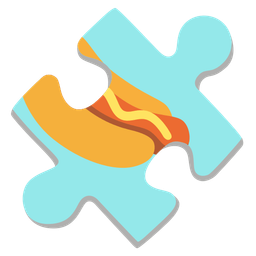 hot dog and puzzle piece