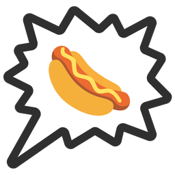 hot dog and right anger bubble