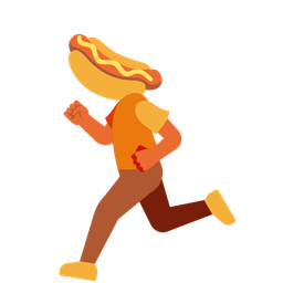 hot dog and running shoe