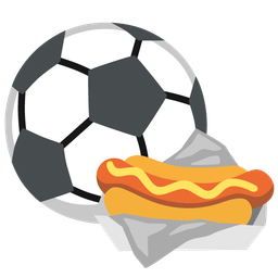 hot dog and soccer ball