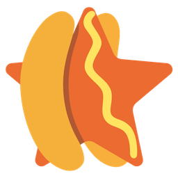 hot dog and star