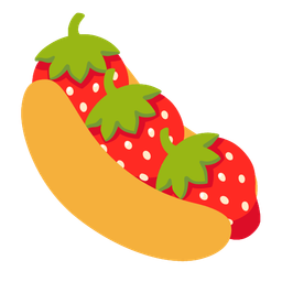hot dog and strawberry
