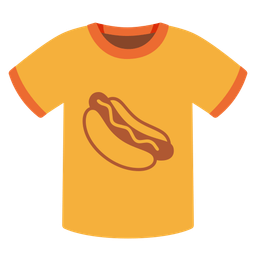 hot dog and t-shirt