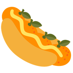 hot dog and tangerine