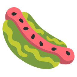 hot dog and watermelon