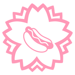 hot dog and white flower