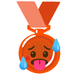 hot face and 3rd place medal