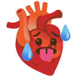 hot face and anatomical heart