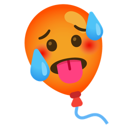 hot face and balloon