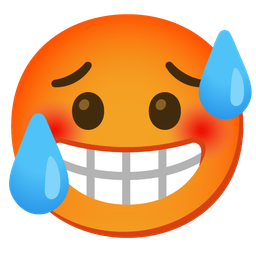 Hot face and Beaming face with smiling eyes