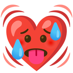 hot face and beating heart