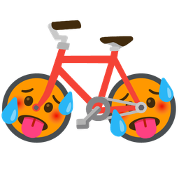 hot face and bicycle